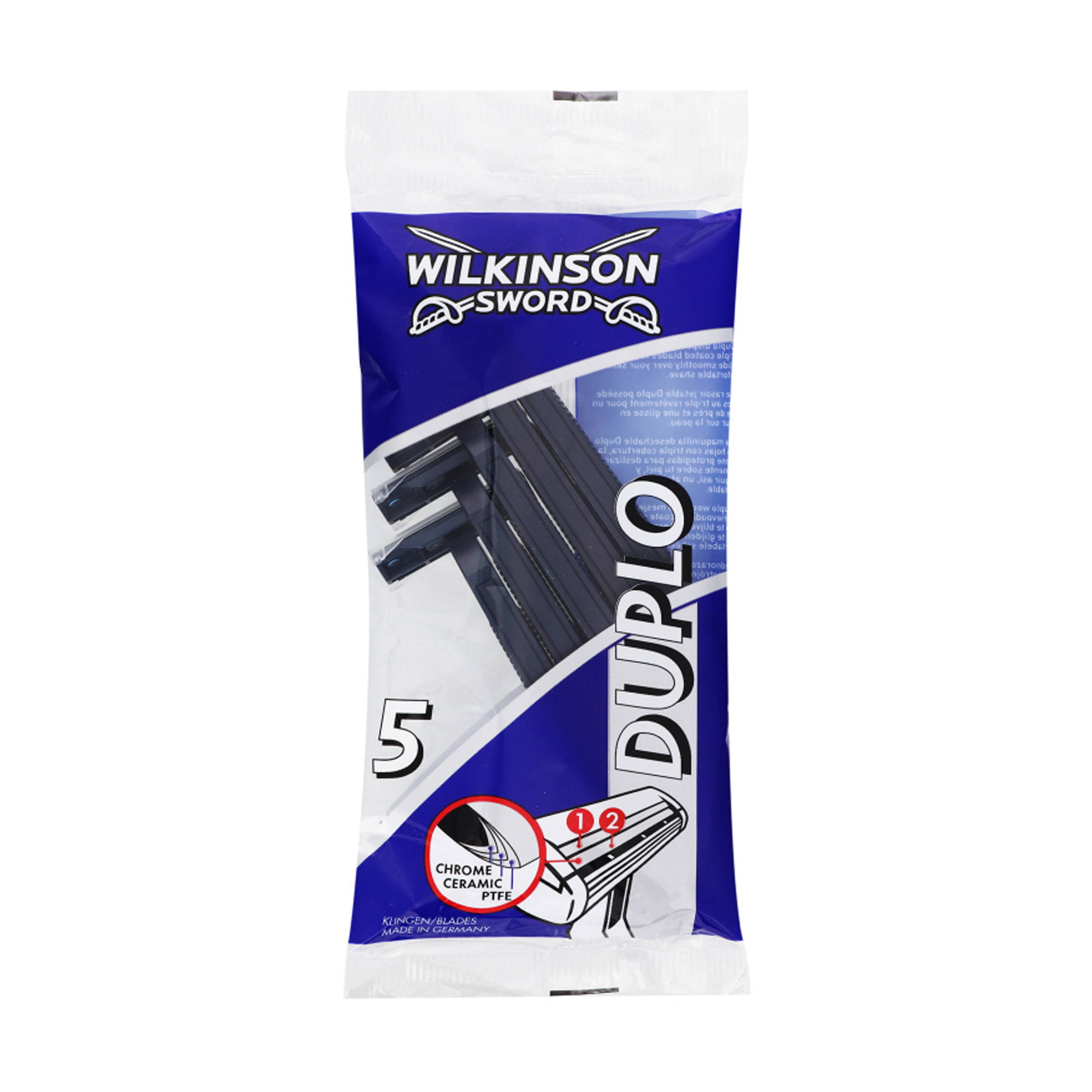 Одноразовий станок для гоління Wilkinson Sword Duplo чоловічий, 5 шт